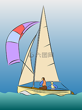 catboat,帆船,球帆