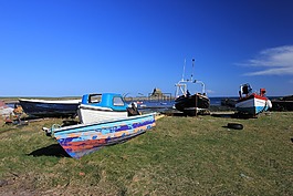 圣岛,诺森伯兰海岸,渔船