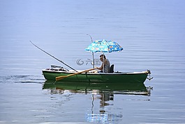 划艇,引导,人