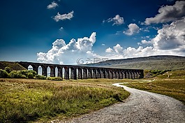 ribblehead高架橋,約克郡,英格蘭