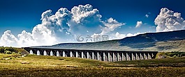 ribblehead高架橋,約克郡,英格蘭