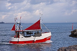 漁船,海,釣魚