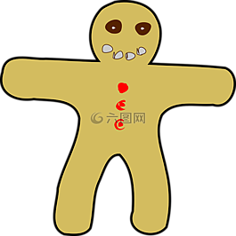 姜餅,糖果,男子