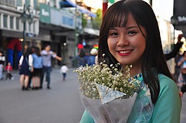 女孩,相機,越南