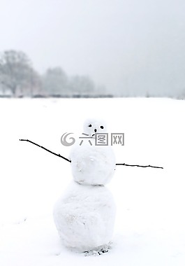 雪人,雪,冬天