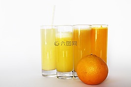 橙色,果汁,喝