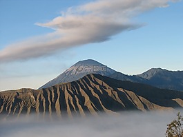 火山,印度尼西亞,云