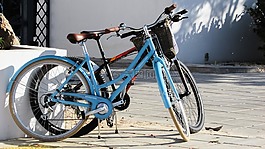 自行車,街,夏天
