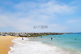 水,海,海灘