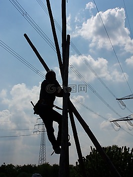 電工,工人,男子