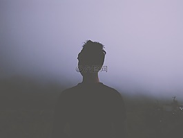 多云,人,自然