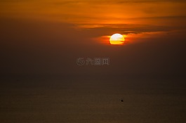 太陽,海,日落