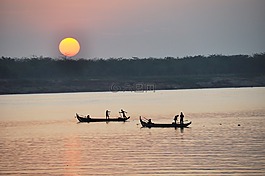 菲舍爾,日落,日落黃昏釣魚(yú)