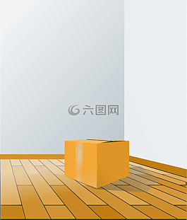 盒,地板,透视