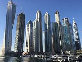 摩天大樓,迪拜,船