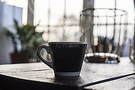 咖啡,杯,表
