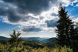 景觀,日落,烏克蘭