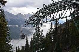 電纜車,班夫,洛磯山
