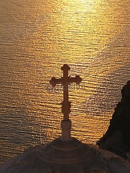 圣托里尼島,日落,心情