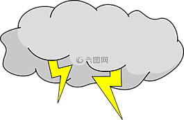 閃電,雷聲,云