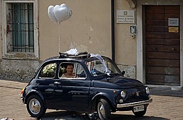 婚禮,婚車,菲亞特 500