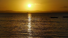 海灘,海,船