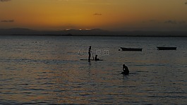 海灘,海,船