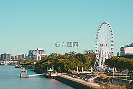 市容,摩天輪,旅游