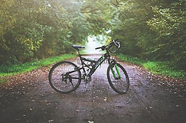 山地自行车,泥路,湿