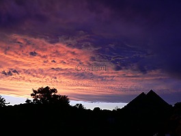 風(fēng)暴,云,黃昏