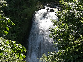 大瀑布,綠色,河