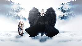 幻想,女子,貓