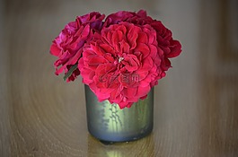 紅色,餐桌裝飾,花束