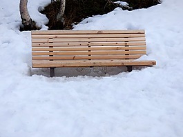 長凳,雪,公園