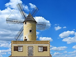 風車,磨,天空