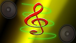 譜號(hào),揚(yáng)聲器,音樂