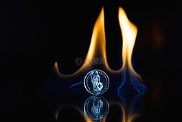 火,火焰,硬幣