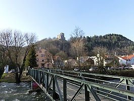 kastelburg,一個(gè)被毀的城堡,在waldkirch