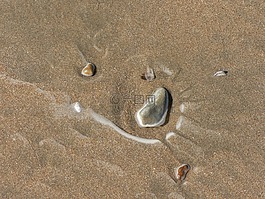 海灘,砂,海