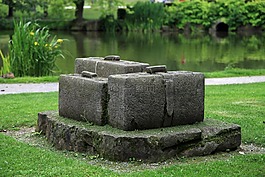 行李,石,雕塑