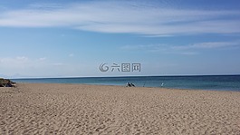 海灘,海,水