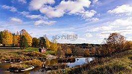 自然,景觀,房子
