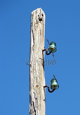 電線桿,被遺棄,絕緣子