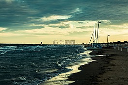 海,沖浪,夏季