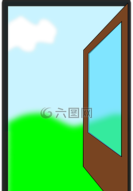 门,推,开放