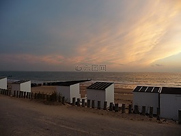 海,棚屋,水