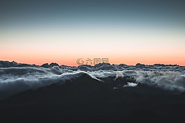 天空,云,藍色的天空的云彩