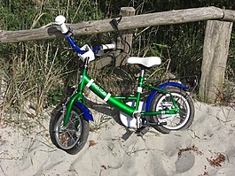 兒童自行車,自行車,海灘