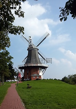 北海,greetsiel,风车