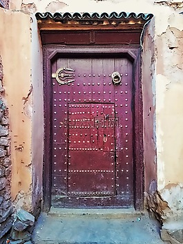 门,木材,红色